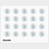 Baby shower sticker voor jongen (Vel)