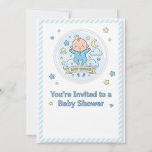 Baby shower sticker voor jongen