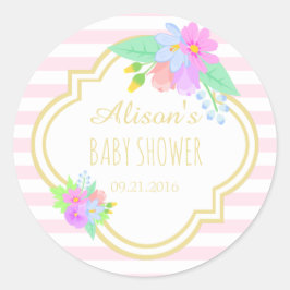 Baby shower Sticker voorlentevloerbloemen 1½ inch