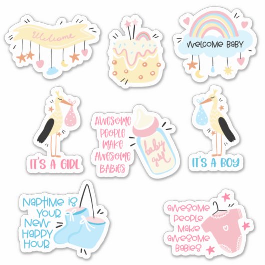 Baby shower Stickers (Voorkant)