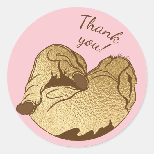 Baby shower Stickers Baby en mammie Elephant Roze (Voorkant)