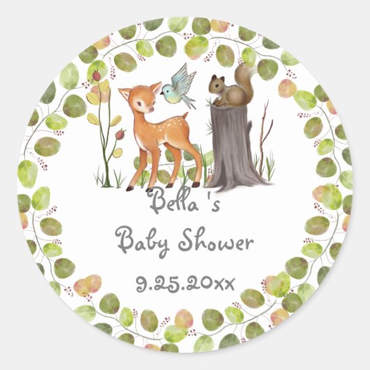 Baby Shower Stickers Bosdier (Voorkant)