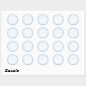 Baby shower Stickers Jongen Blauw Favor Hart (Vel)