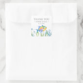 Baby shower Stickers Kleurrijke Waterverf Vis (Tas)