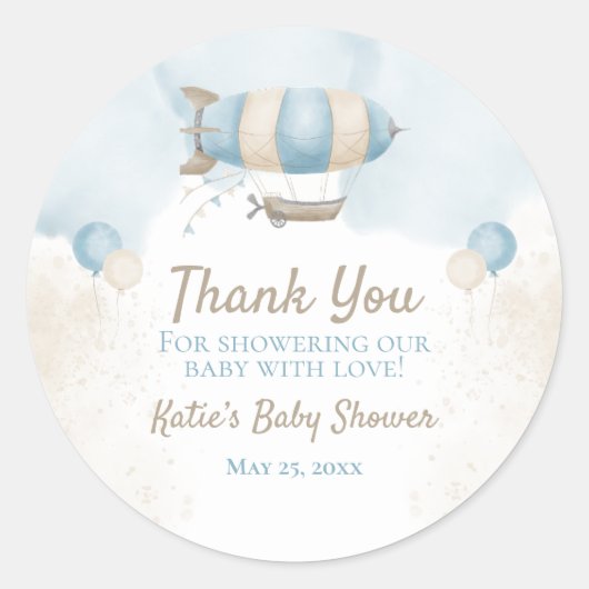 Baby shower Stickers Partij geeft de voorkeur aan (Voorkant)