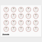 Baby shower-stickers ronde sticker (Vel)