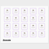 Baby shower-stickers vierkante sticker (Vel)