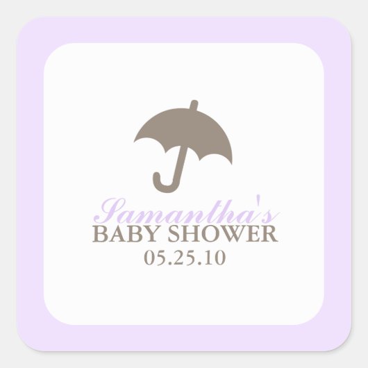 Baby shower-stickers vierkante sticker (Voorkant)