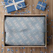 Baby shower Stoffig Blauw Weefseldocument Tissuepapier