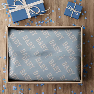 Baby shower Stoffig Blauw Weefseldocument Tissuepapier