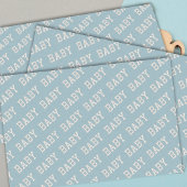 Baby shower Stoffig Blauw Weefseldocument Tissuepapier