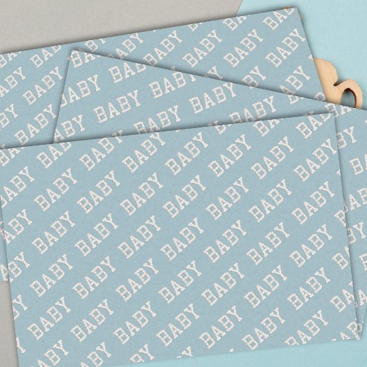 Baby shower Stoffig Blauw Weefseldocument Tissuepapier