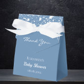Baby shower Stoffige Blauwe Witte Sterren Dank u Bedankdoosjes