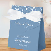 Baby shower Stoffige Blauwe Witte Sterren Dank u Bedankdoosjes