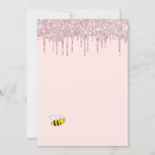 Baby shower stoffige roos goud glitter mam om te w kaart (Achterkant)