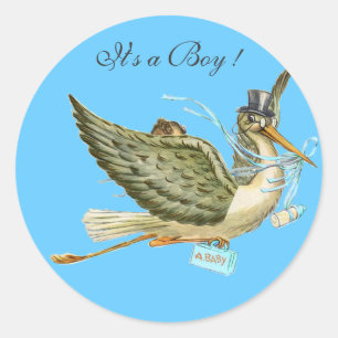 BABY SHOWER STOREN RONDE STICKER