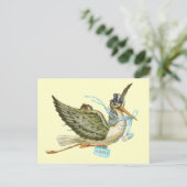 BABY SHOWER STOREN UITNODIGING BRIEFKAART (Staand voorkant)