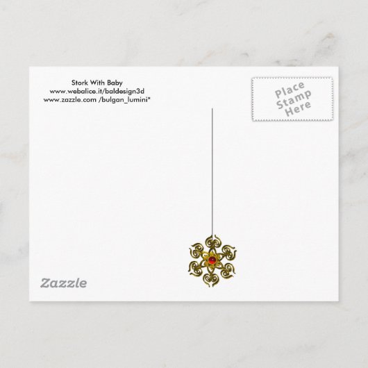 BABY SHOWER STOREN UITNODIGING BRIEFKAART (Achterkant)