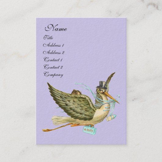 BABY SHOWER STOREN VISITEKAARTJE (Voorkant)