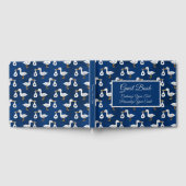 Baby shower Stork Navy Blue Gastenboek (Volledig)