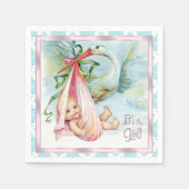  Baby shower Stork Servetten (Voorkant)