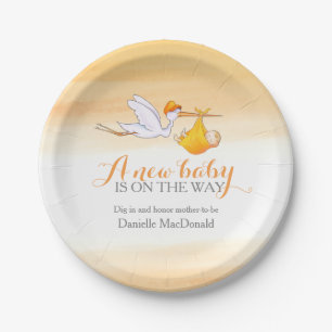 baby shower storting nieuwe babykunst bord