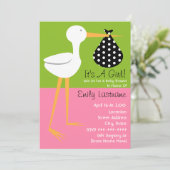 baby shower - Stortplaats met Polka Dot Bundle Kaart (Staand voorkant)