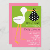 baby shower - Stortplaats met Polka Dot Bundle Kaart (Voorkant / Achterkant)