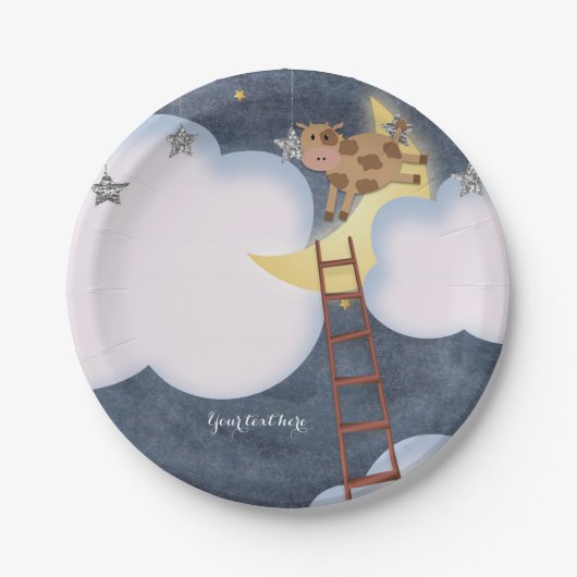 Baby shower Storybook Kinderkamer Rhyme Custom Par Papieren Bordje (Voorkant)