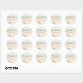 Baby Shower strand kust zomer Ronde Sticker (Vel)