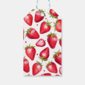Baby shower Strawberry Gingham Schattige Bedankt F Cadeaulabel (Achterkant)