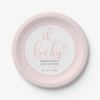 Baby shower, stylish tableware, Party Themes  Papieren Bordje