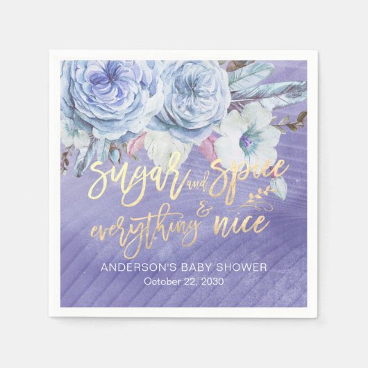 Baby shower Sugar Spice Alles-Nice Servet (Voorkant)