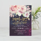 Baby shower Sugar & Spice & Alles wat Nice Floral  Kaart (Staand voorkant)