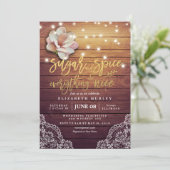 Baby shower Sugar & Spice & Alles wat Nice Rustig Kaart (Staand voorkant)