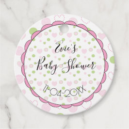 Baby shower, suiker en specerijen bedankjes labels