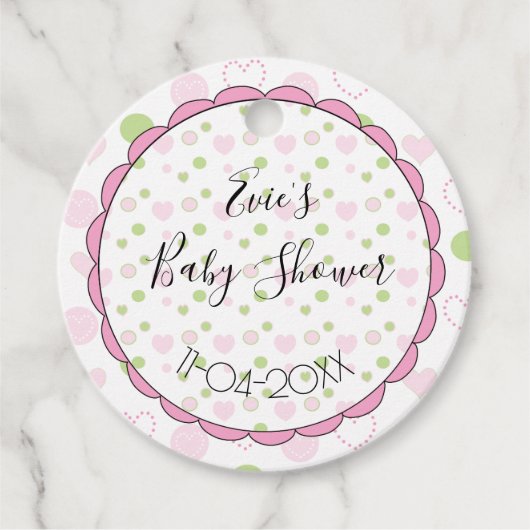 Baby shower, suiker en specerijen bedankjes labels (Voorkant)