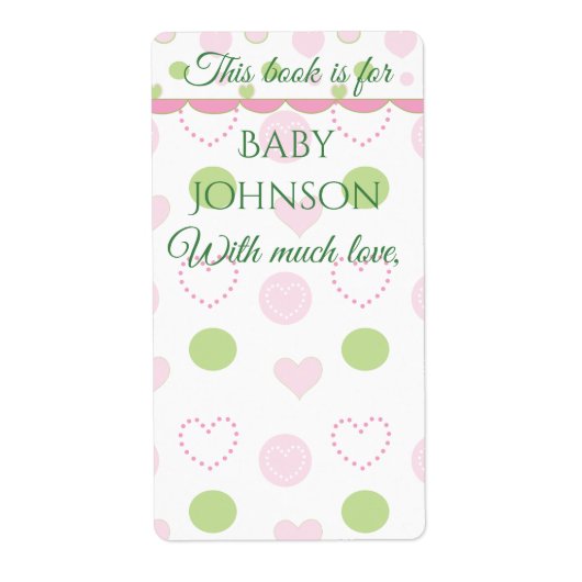 Baby shower "Suiker en specerijen" Bladzijde 8 Etiket (Voorkant)