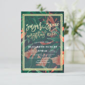 Baby Shower Suiker & Kruiden & Alles Leuk Bloem Kaart (Staand voorkant)