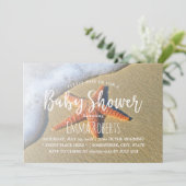 Baby shower Summer Beach Starfish Kaart (Staand voorkant)