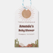 Baby shower Sun Cactus gunsttags Cadeaulabel (Voorkant)
