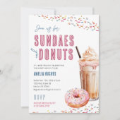 Baby shower Sundaes Milkshakes Donuts Brunch Lunch Kaart (Voorkant)