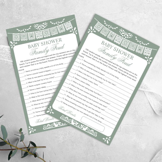 Baby Shower Survey Says Game Card (Creator heeft geüpload)