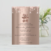 Baby shower Sweet Beer Glitter Roos Drift Boy Gir Kaart (Staand voorkant)