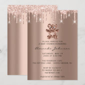 Baby shower Sweet Beer Glitter Roos Drift Boy Gir Kaart (Voorkant / Achterkant)