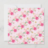 Baby shower Sweet Bunny Girls Kaart (Achterkant)