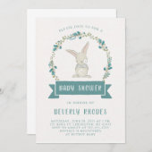 Baby shower Sweet Bunny Kaart (Voorkant / Achterkant)