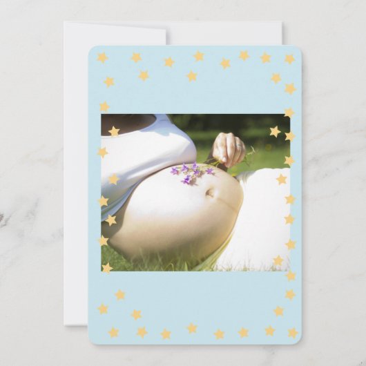 Baby shower Sweet Cute Elephant Het is een jongen  Kaart (Achterkant)