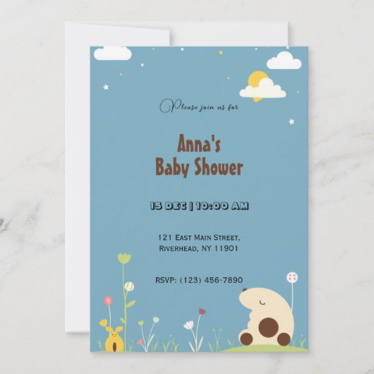 Baby shower Sweet Dreams Kaart (Voorkant)
