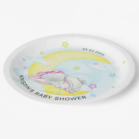 Baby shower Sweet Dreams Papieren Bordje (Gekanteld)